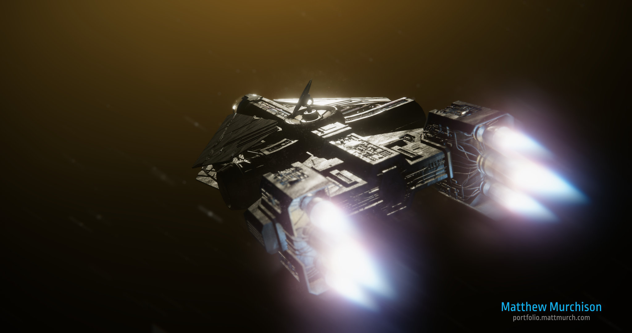 An Arrowhead  speeding through space.