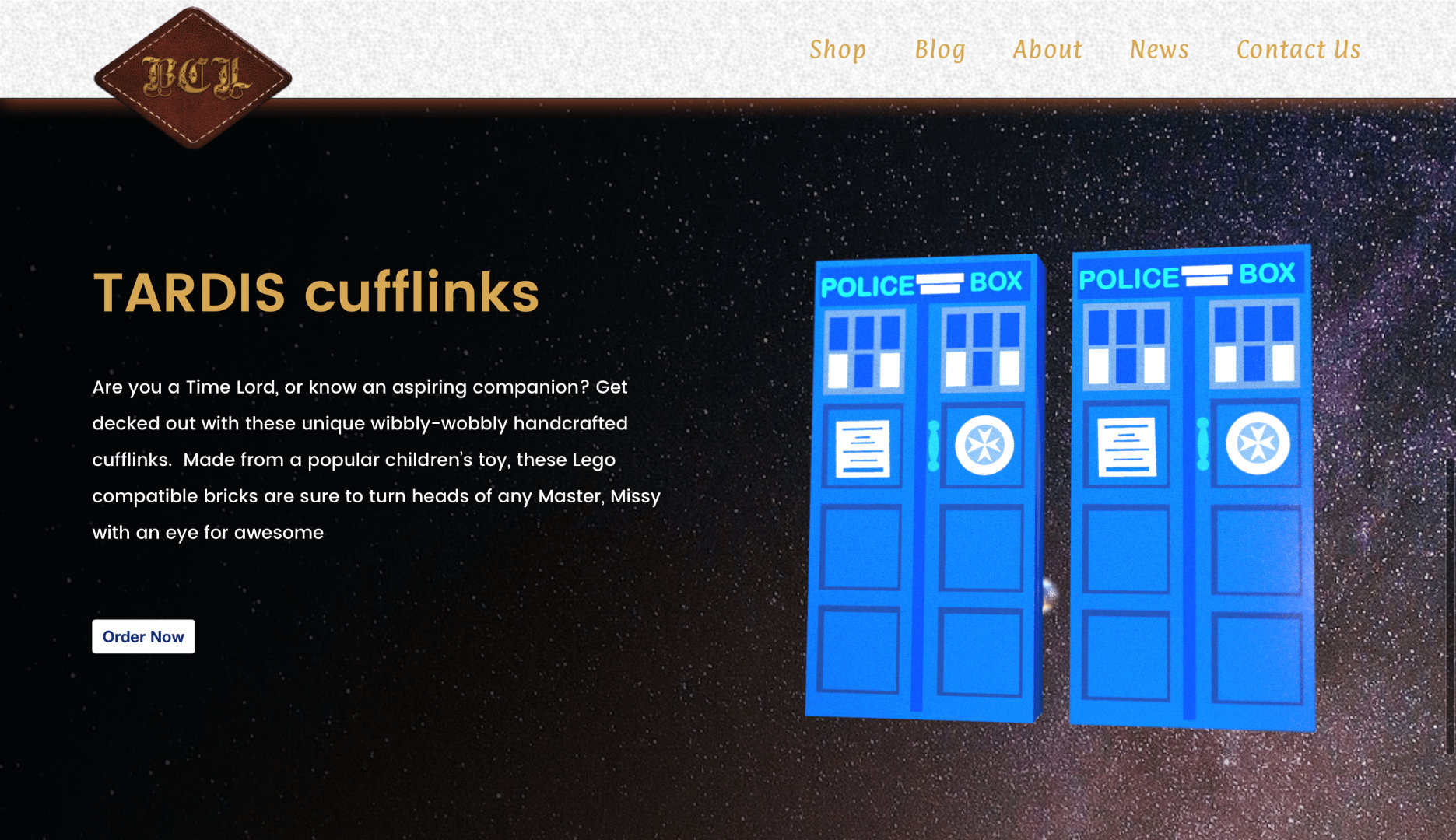 Button Cuff Link Website
