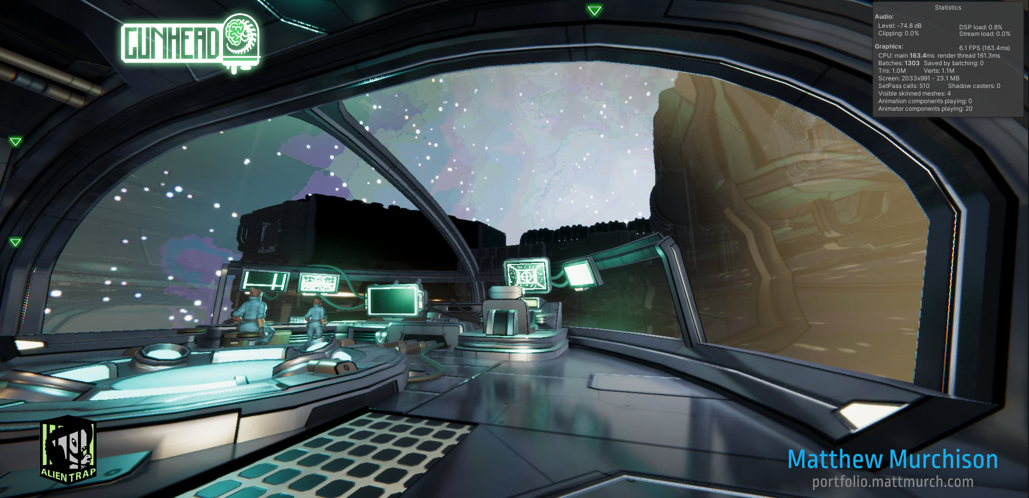 Testing gameplay with HDRP raytraced reflections and global illumination.