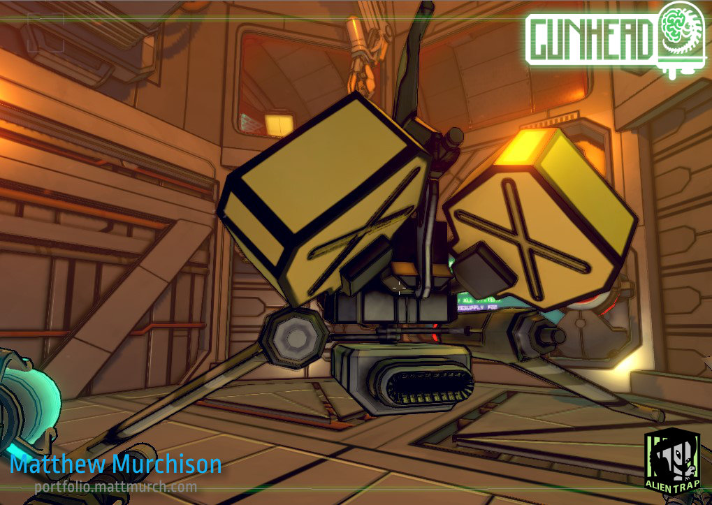 The rear ammo box and propulsion of the drone