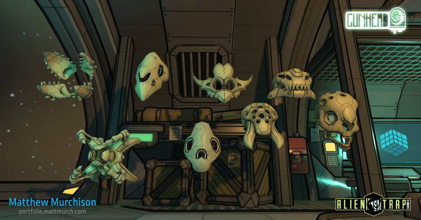 All 8 boss skulls side by side.