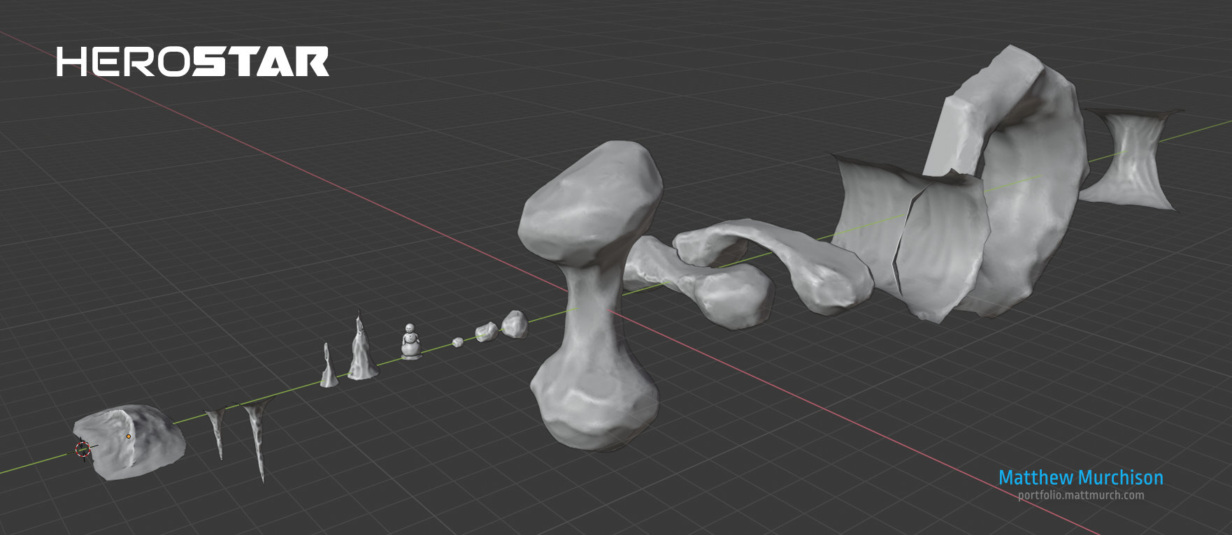 The complete Ice Kit, sculpted for baking in Substance Painter.