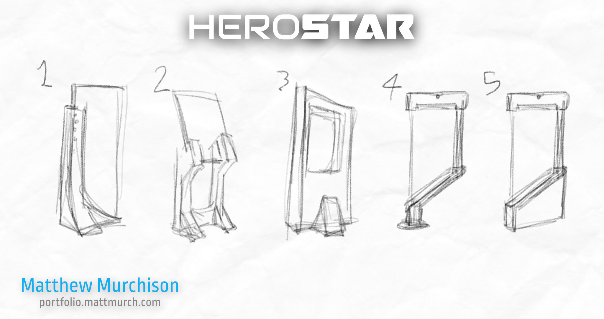 Sketches of possible console designs.