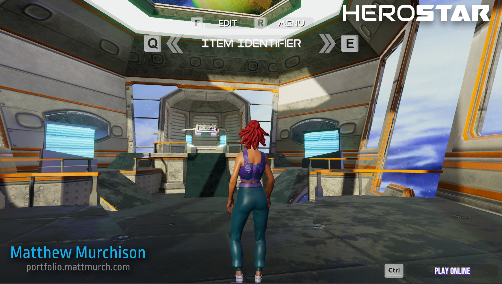 The player's view on loading into the game.