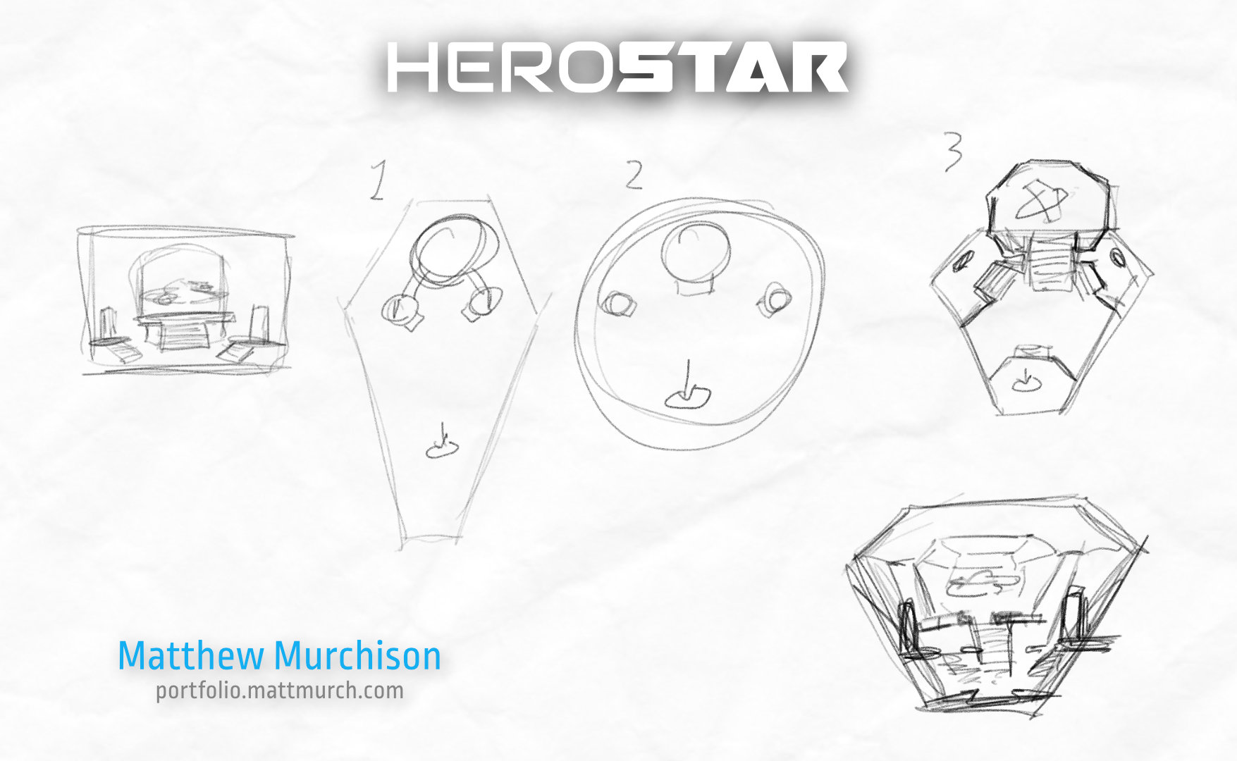 Sketches of potential lobby layouts.