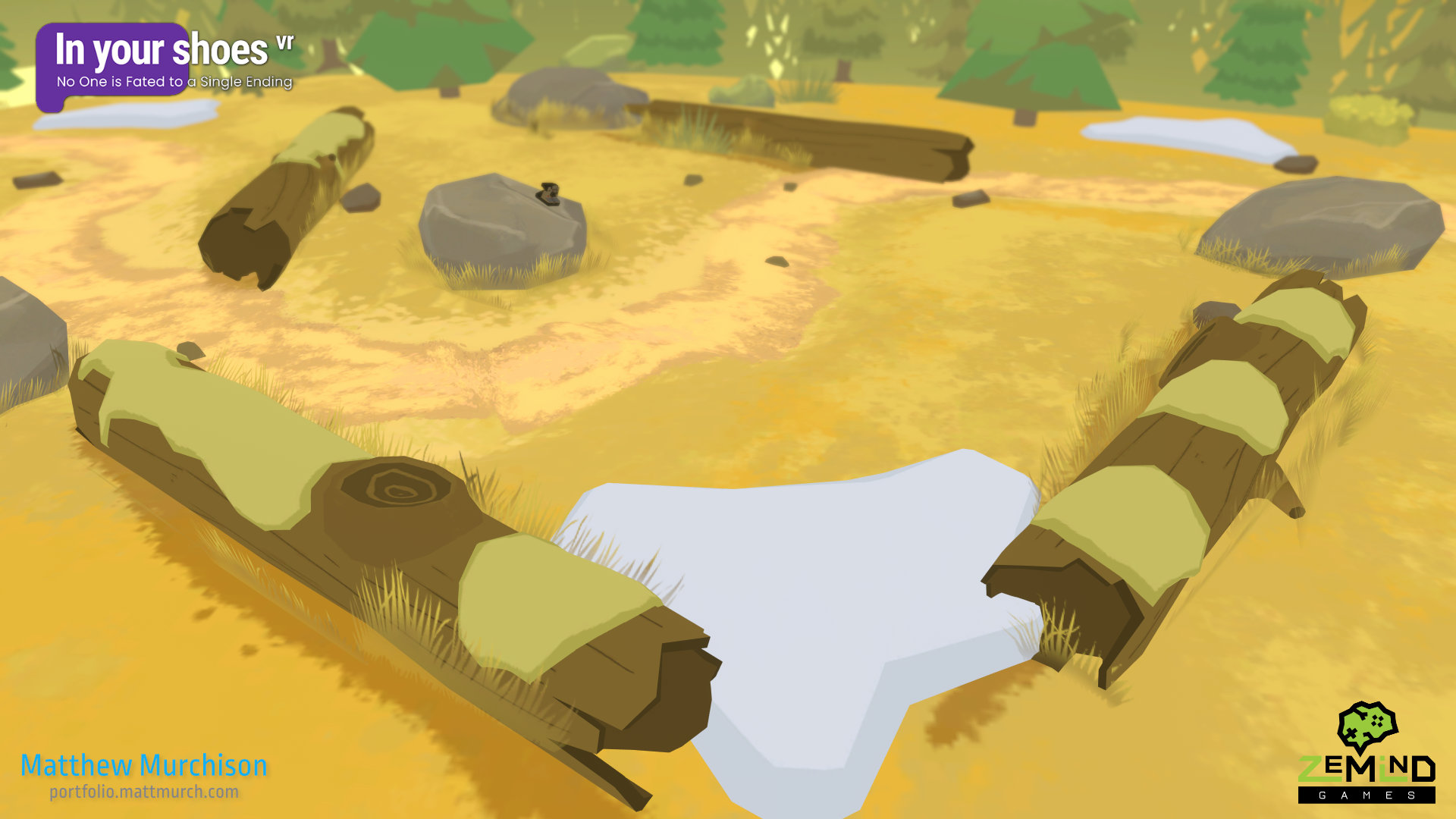 The forest clearing where the characters meetup.