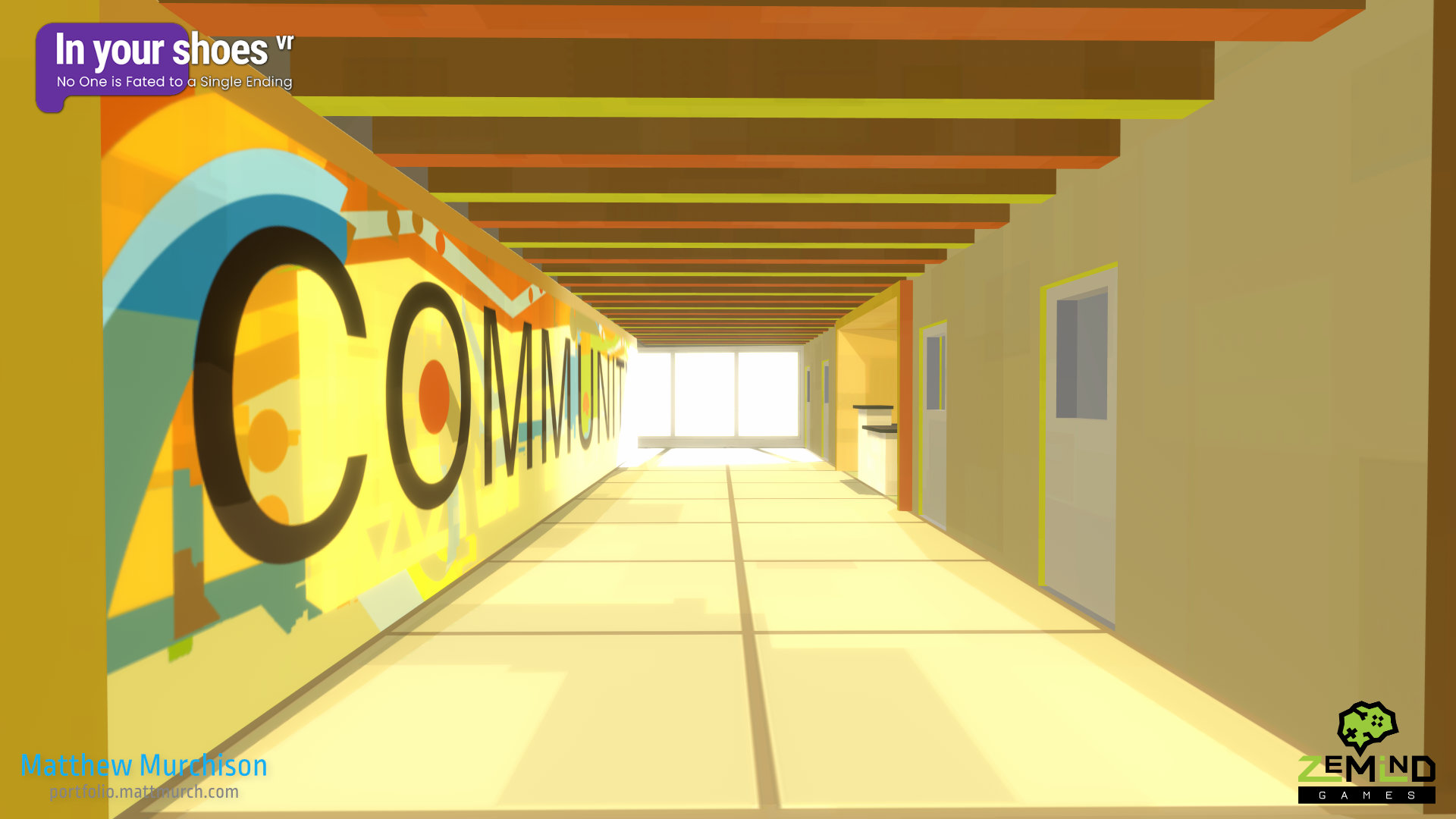 Looking out from the heart of the school.