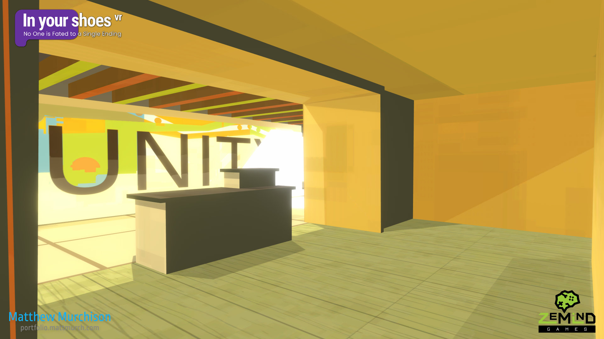 The school's office front desk.