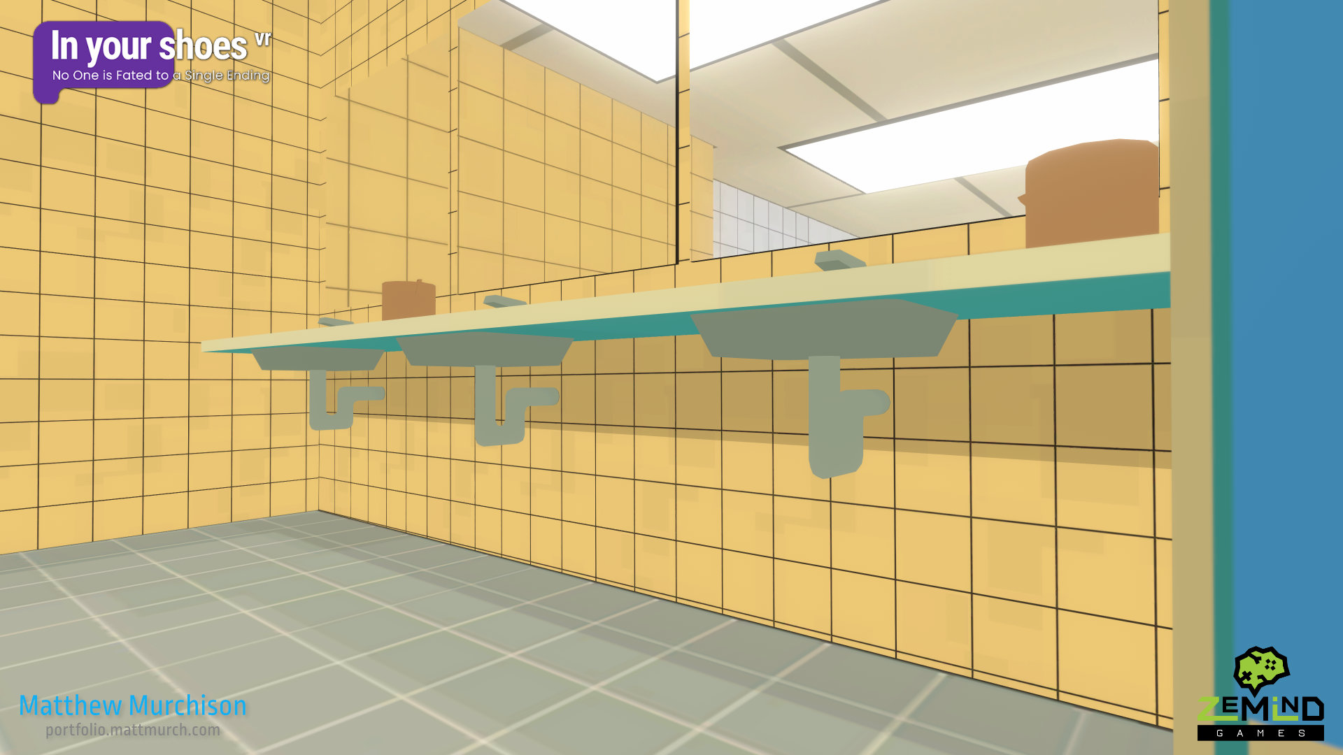The sinks in the locker room.