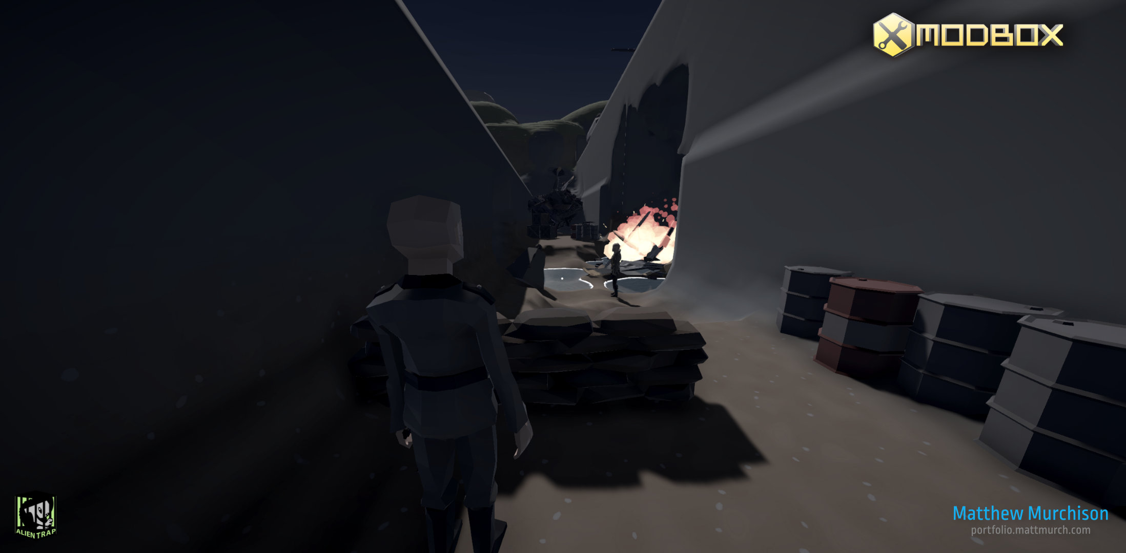 Environmentally motivated enemy placement to build immersion, as well as justifying the difficulty curve.
