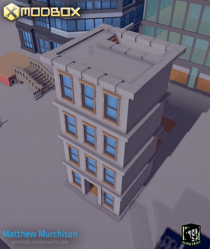 A fully destructible apartment building.