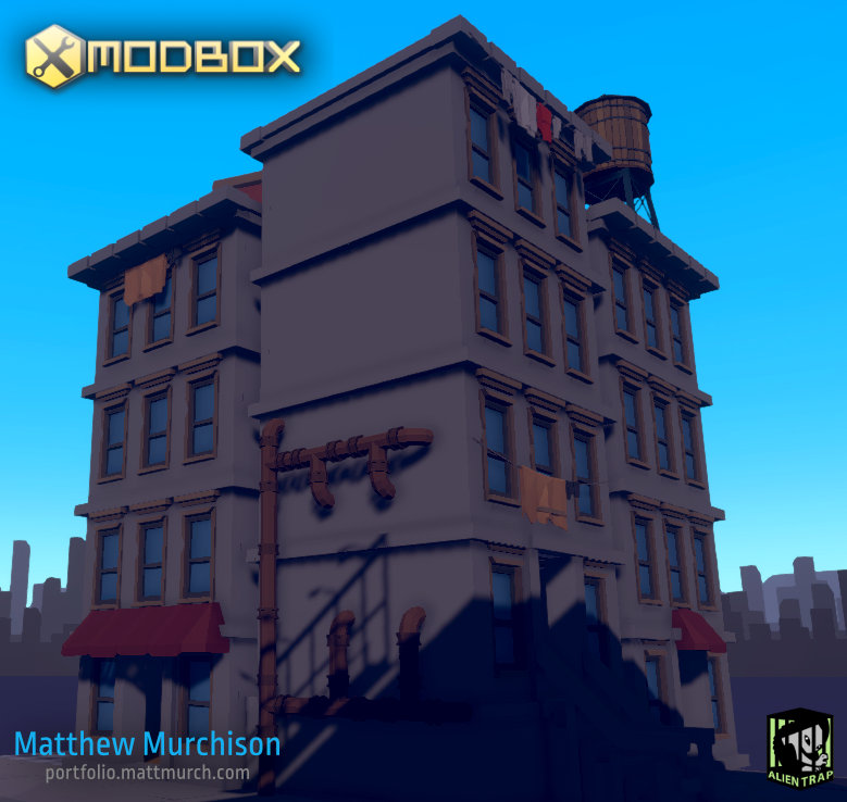 A block of destructible apartments.