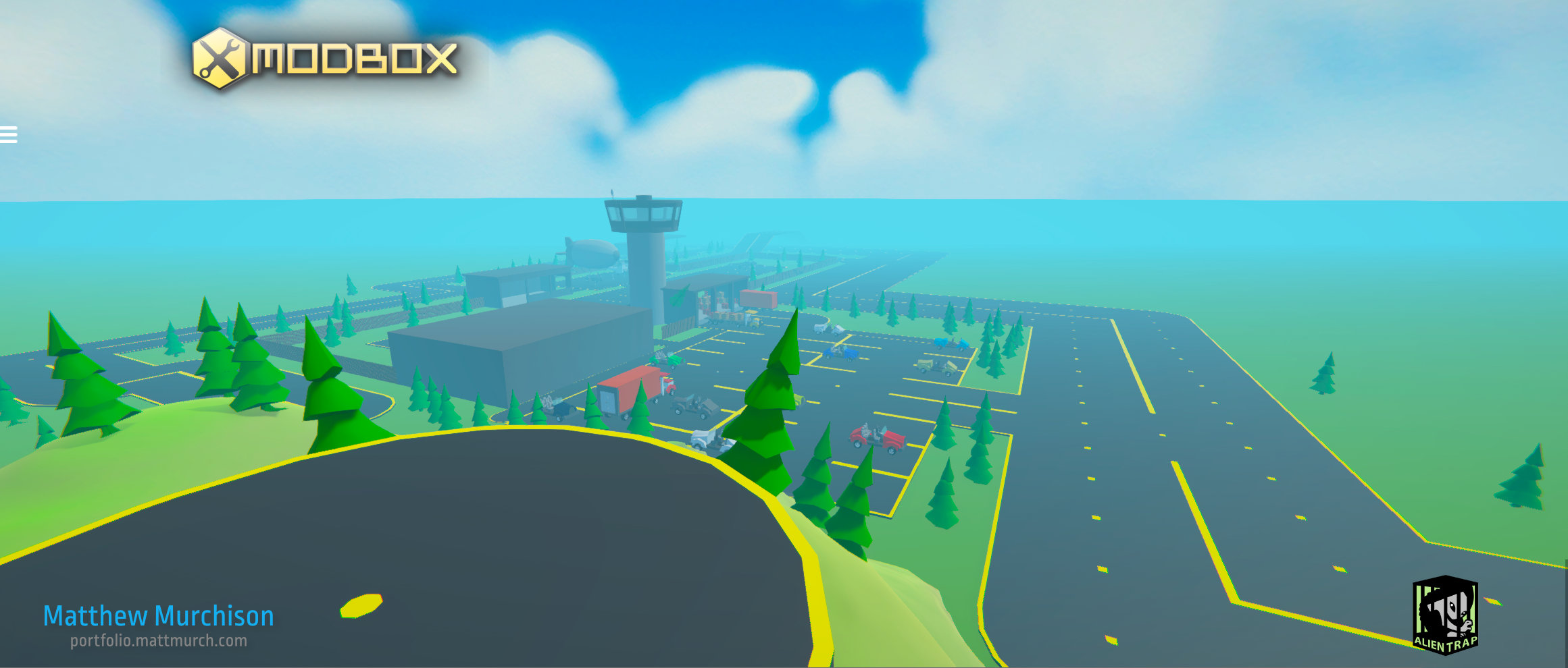 View of the airport form the nearby mountain.