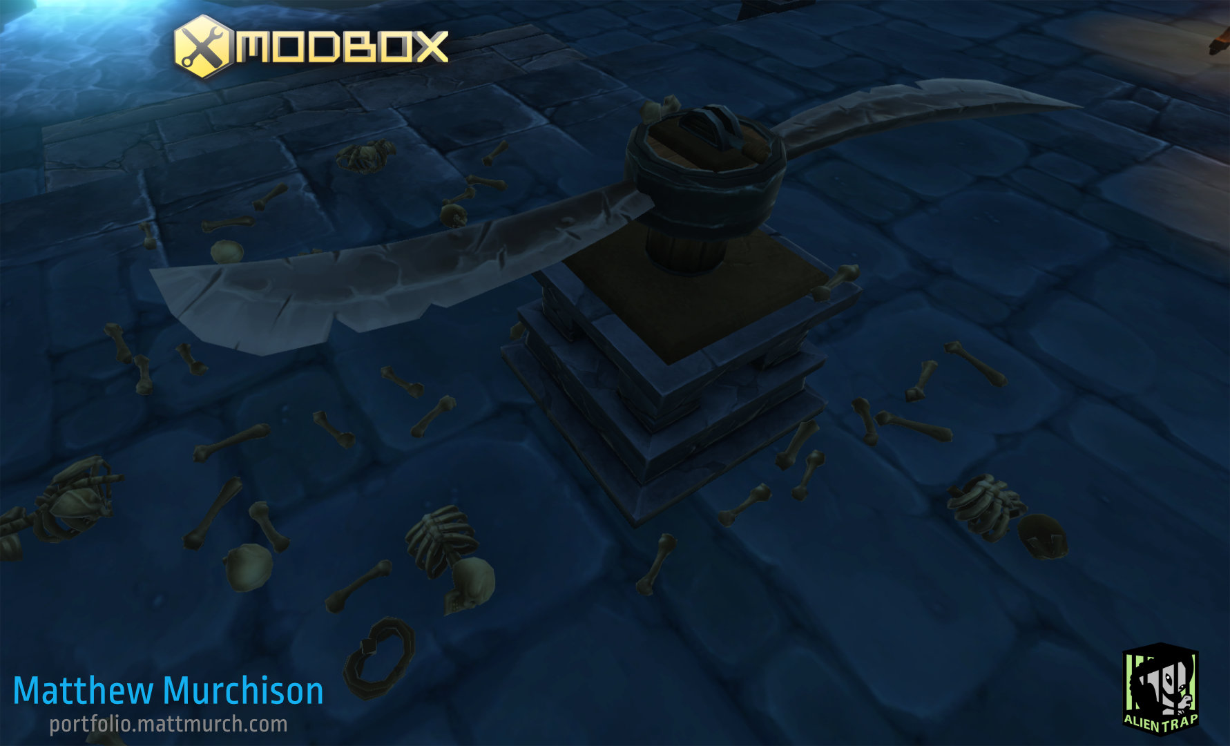One of the traps you can turn on in the level.