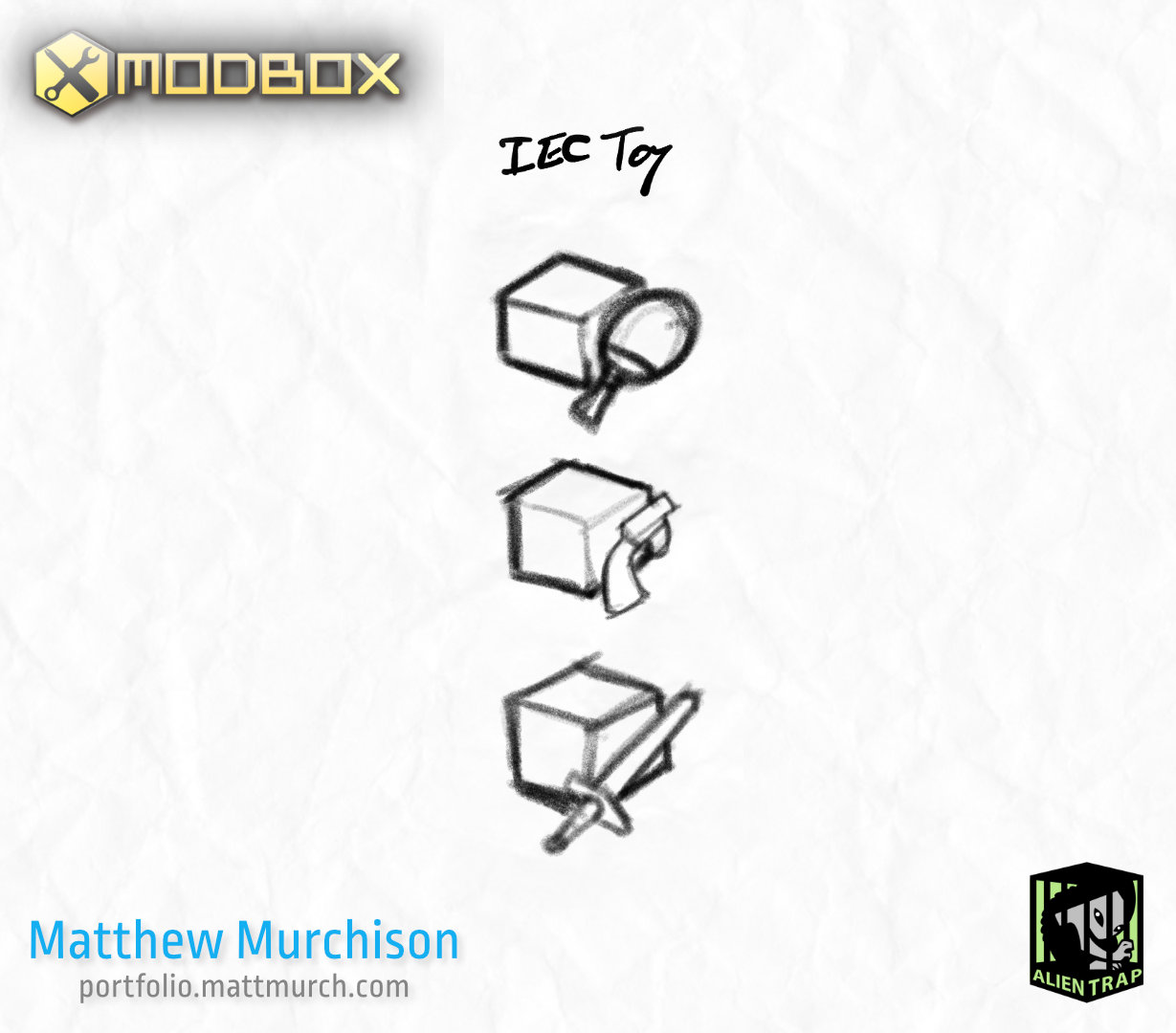 Icon designs for three of our 'toy' kits packs.