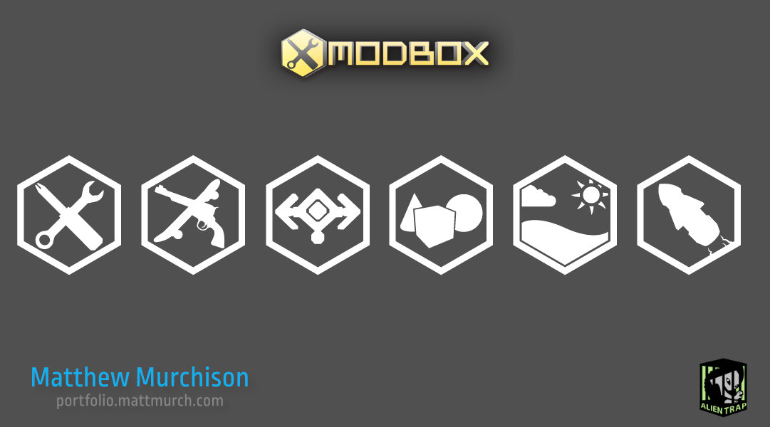 Icon designs for of our  'Mod' packs.