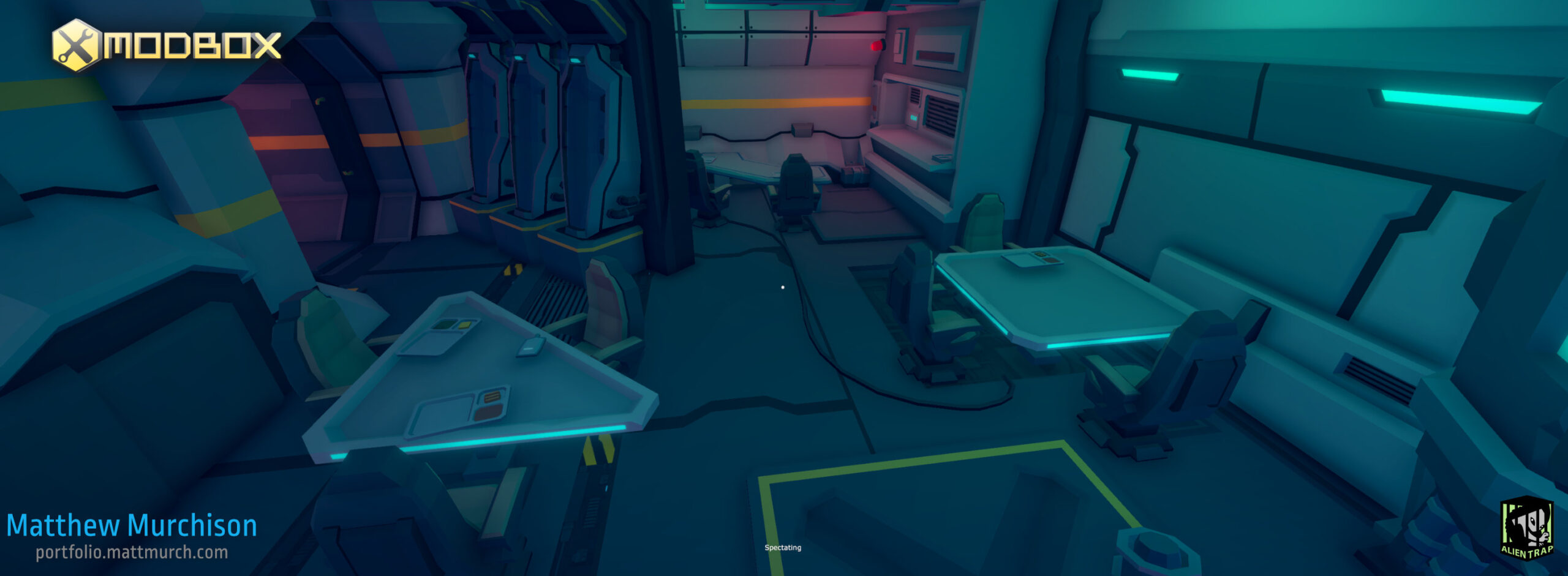 The ship Mess Hall and it's alcoves.