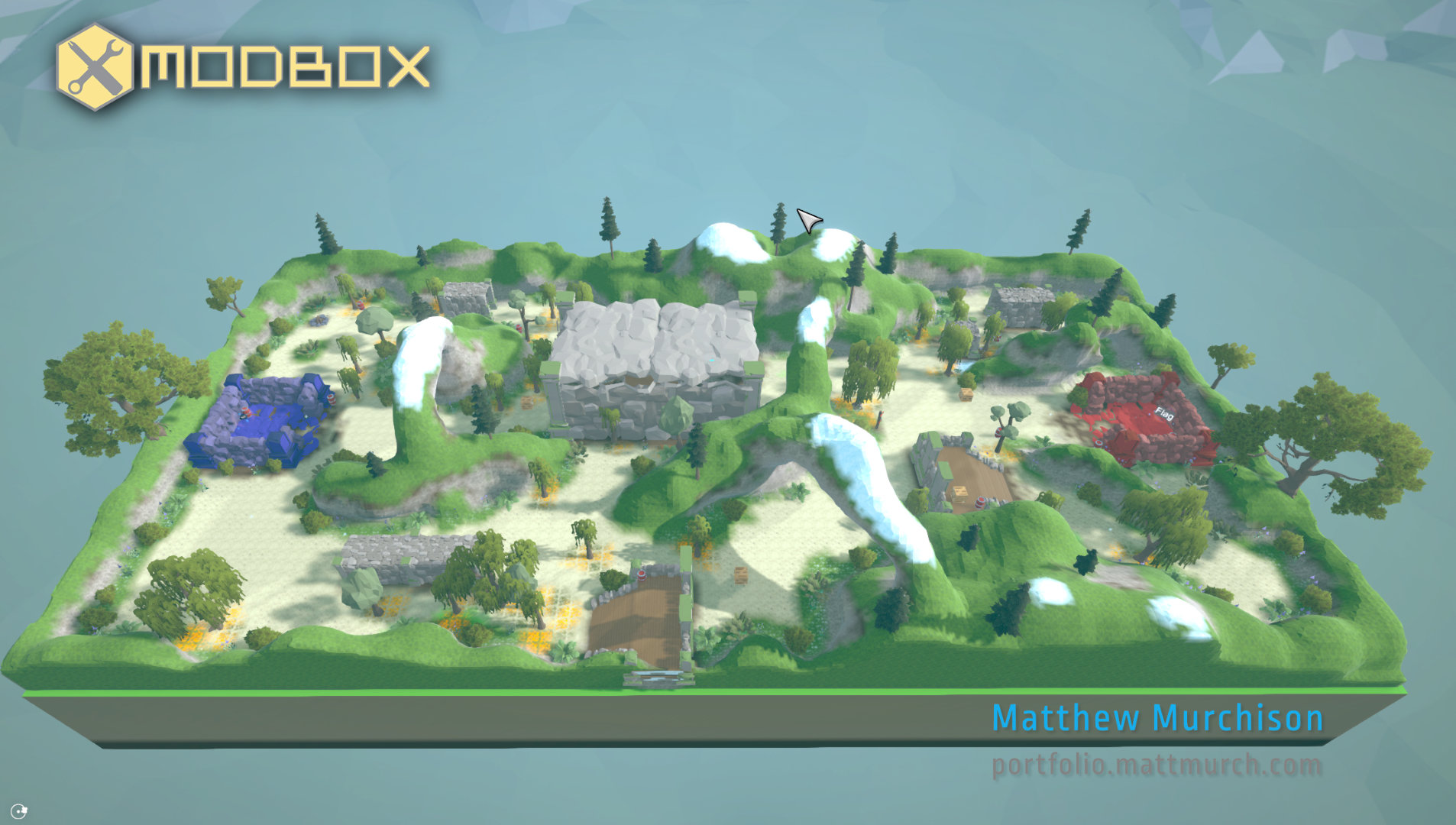 The asymmetrical map uses elevation and path layout to keep gameplay balanced and extremely fun..