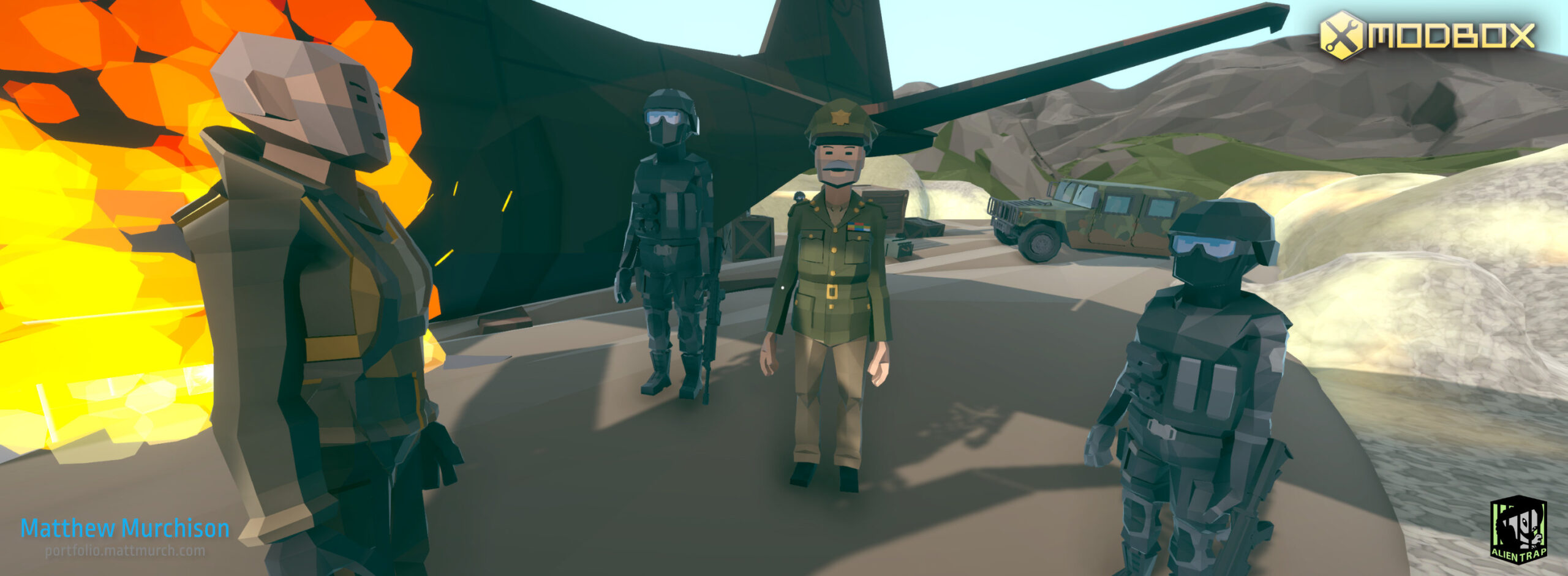 The soldiers question the copilot.