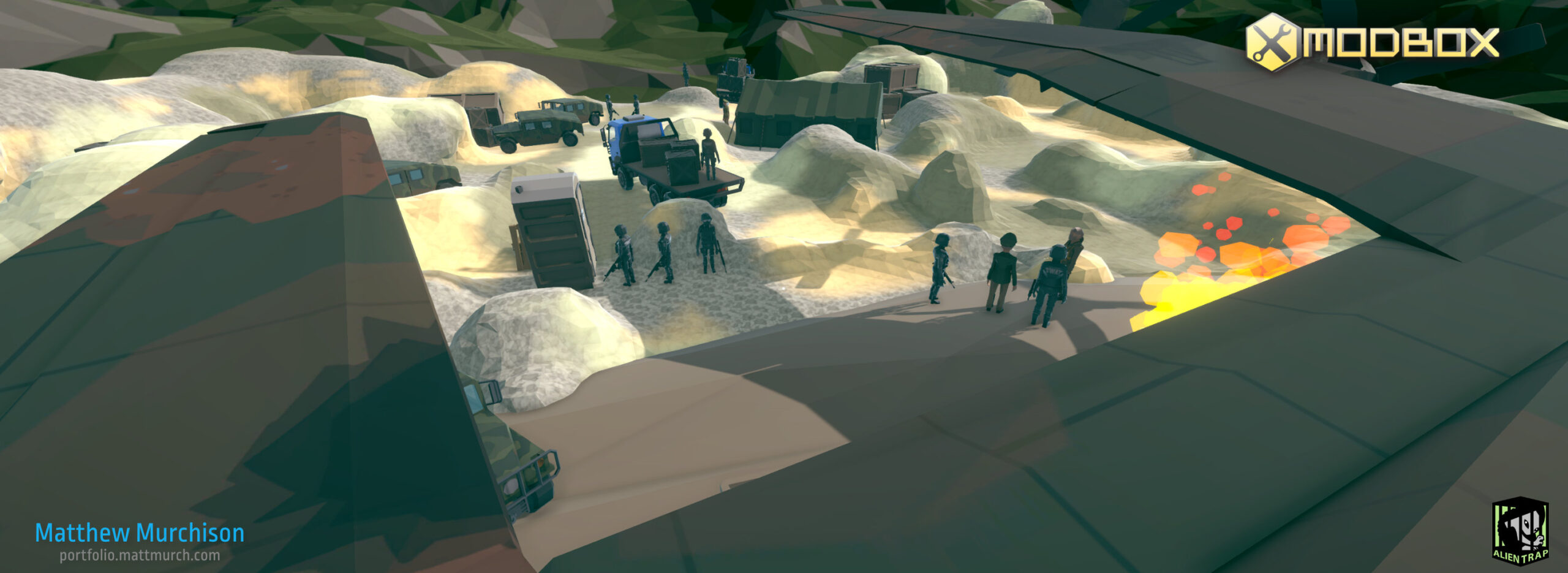 Overview of the crash and response site.