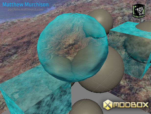 URP water shader on a sphere.
