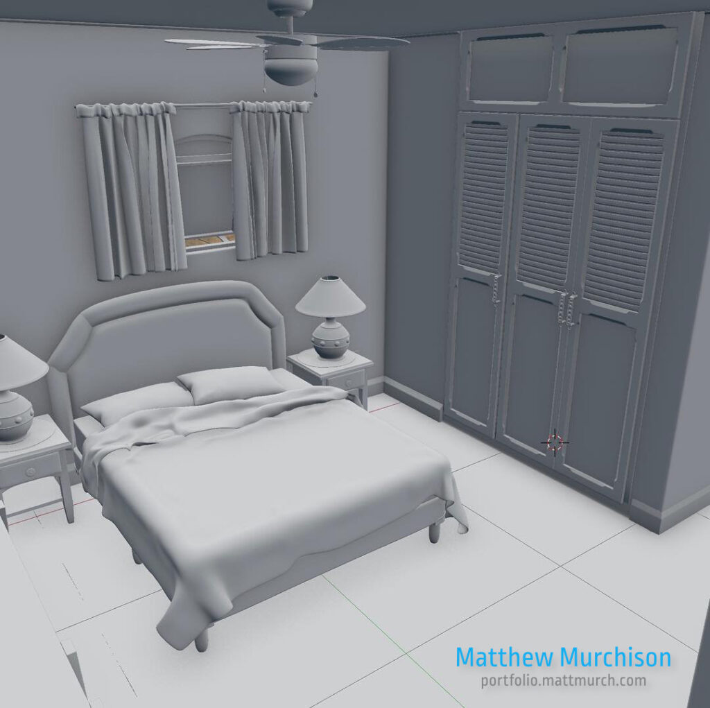 Texture free view of the room model.