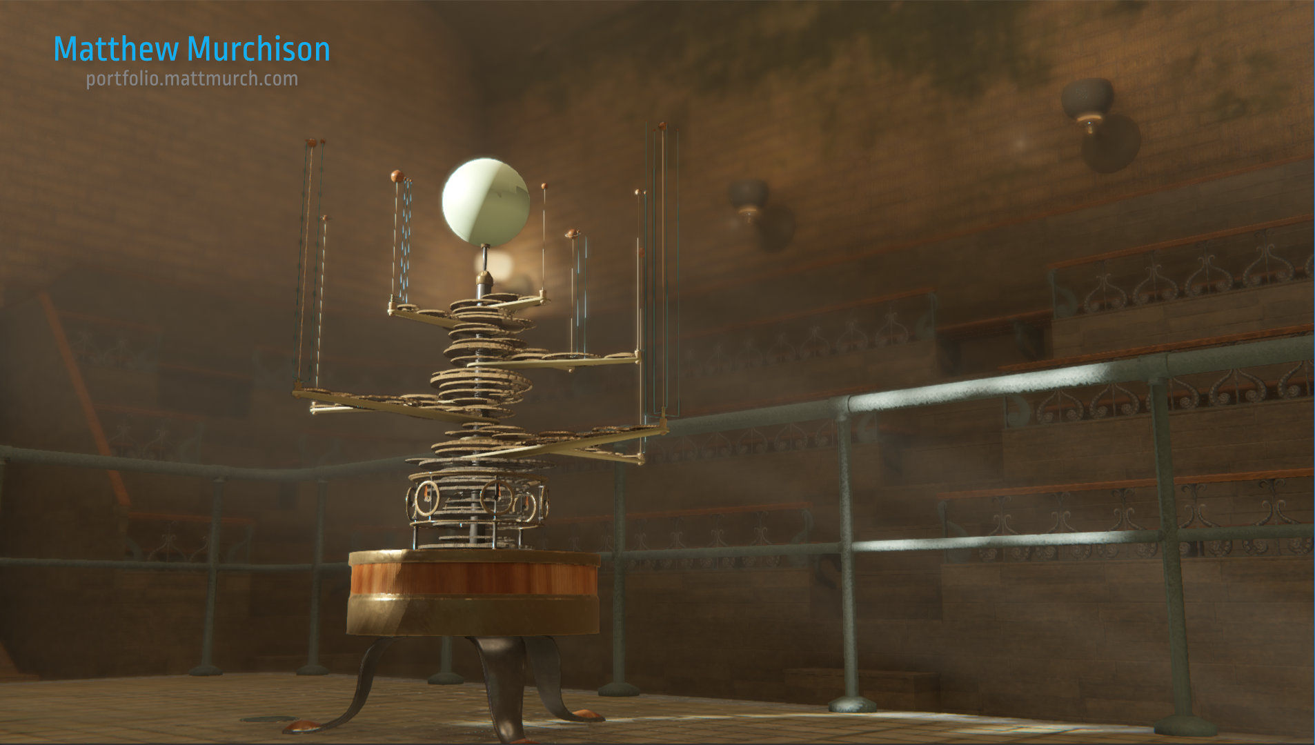 The Orrery on display in the central operating stage.