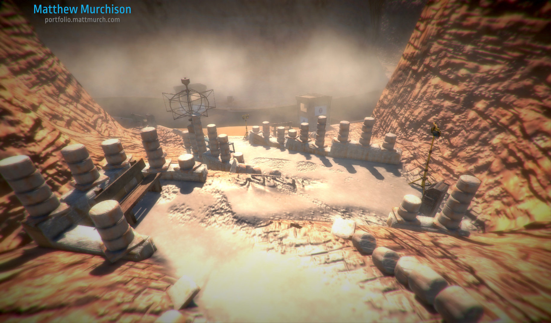 The approach to the ruins.