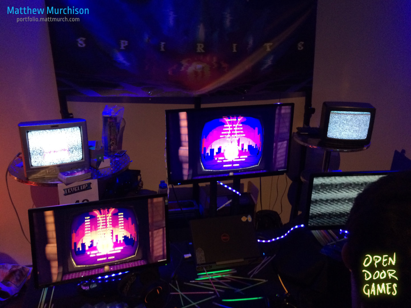 Our display to demo Spirits at Level Up Toronto