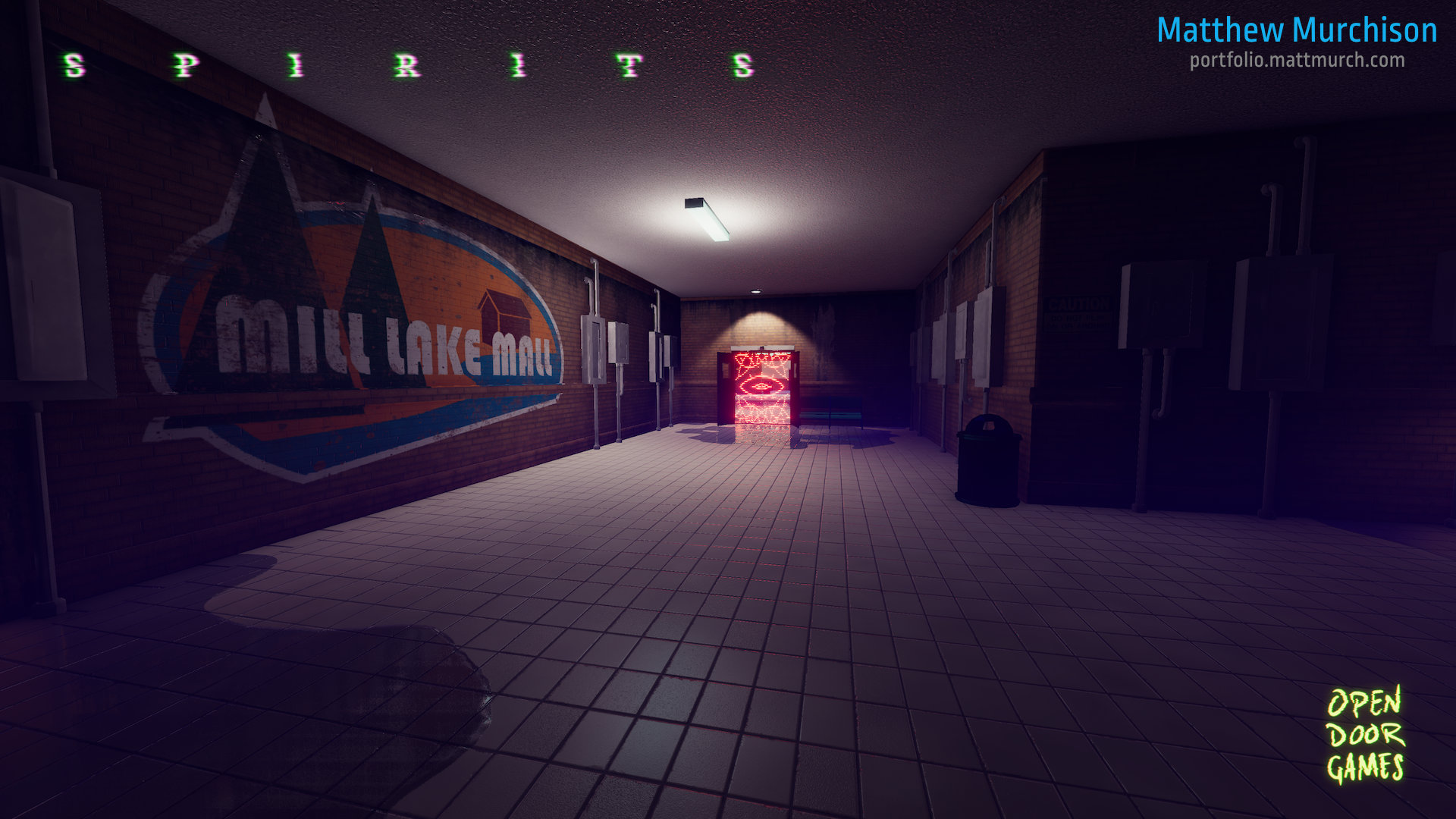 The mall has many areas that makeup the level, each is blended with a mix of artistic lighting and referenced environment art.