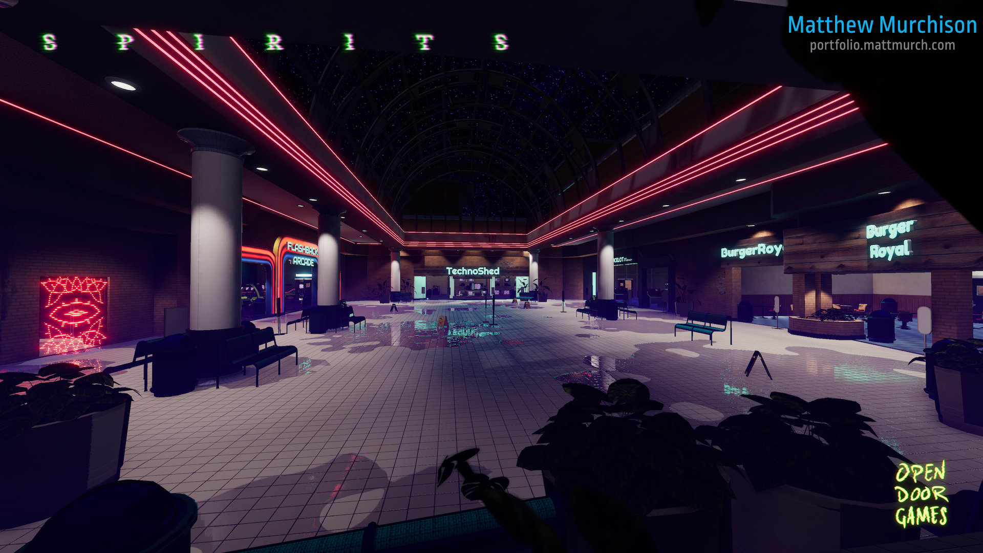 The mall is both an environmental hub, and the main combat area for Spirits.