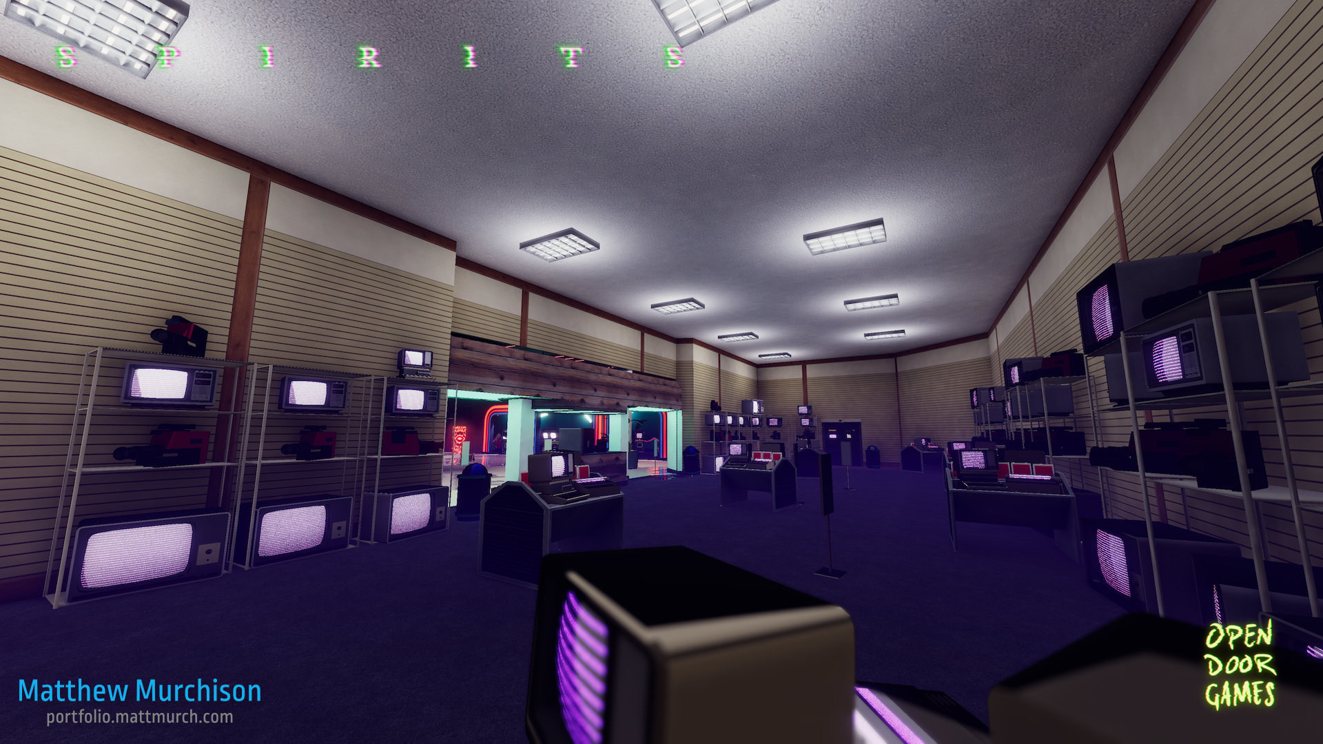 TechnoShed has a very wide and shallow layout to prioritize side to side movement and direct players into he two connected back halls.