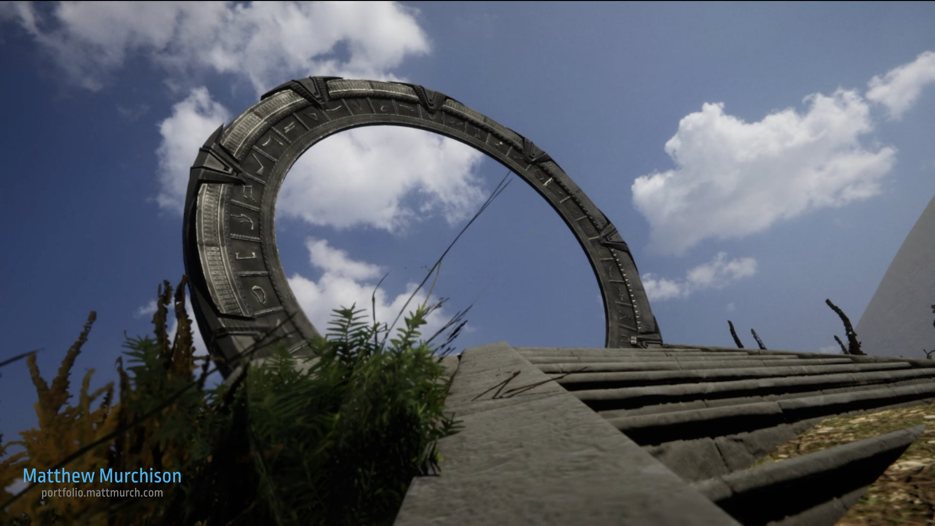 Looking at the gate in it's deactivated state.