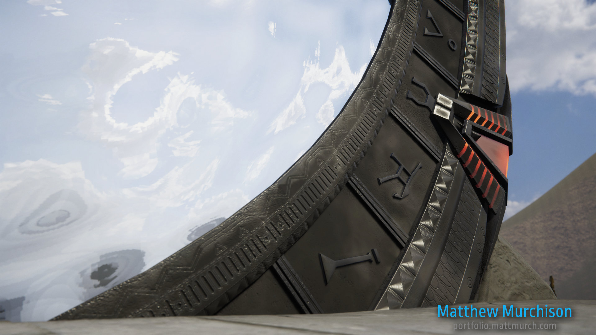 My Stargate model has been designed detail by detail to accurately reflect the design from the Stargate SG-1 models.
