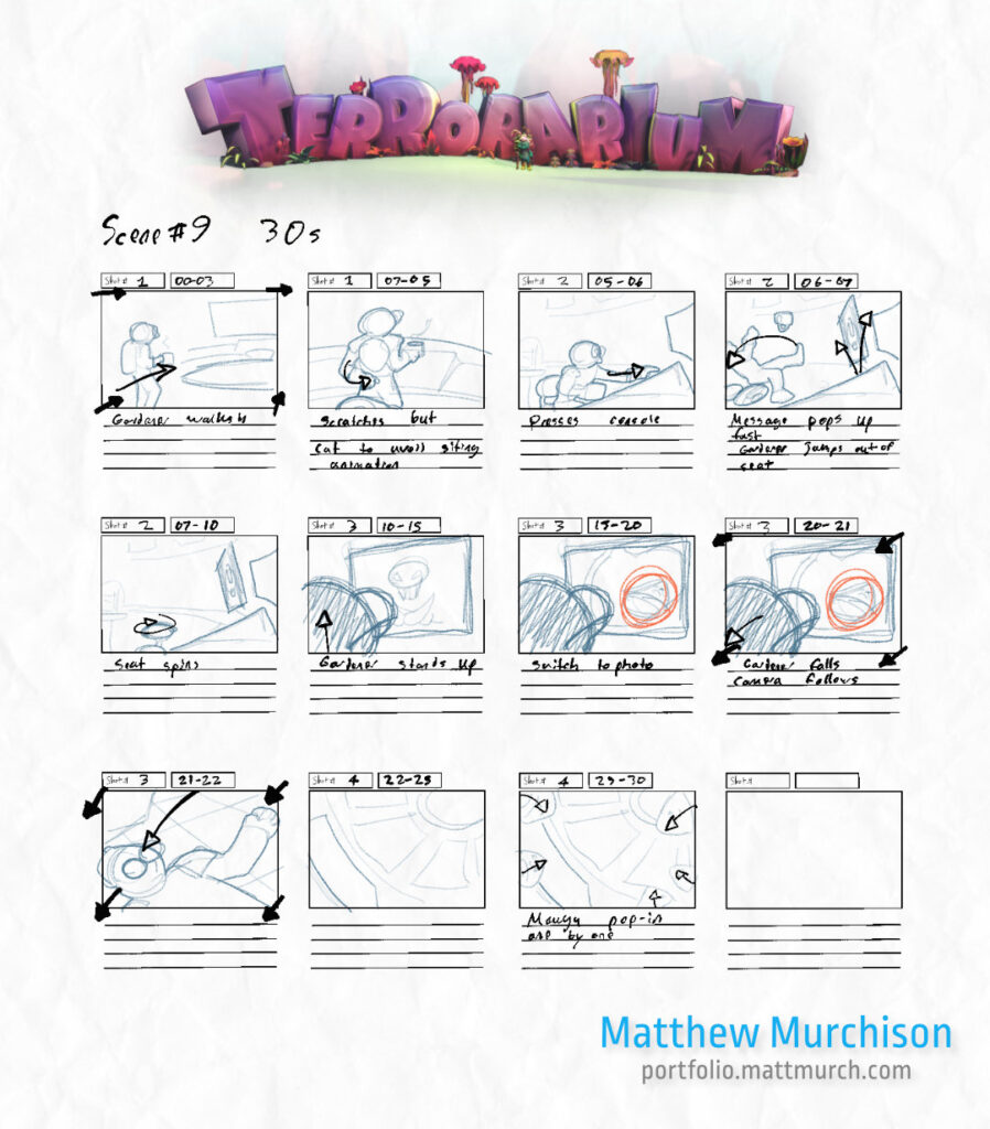 Terrorarium: Alarming Message Storyboard