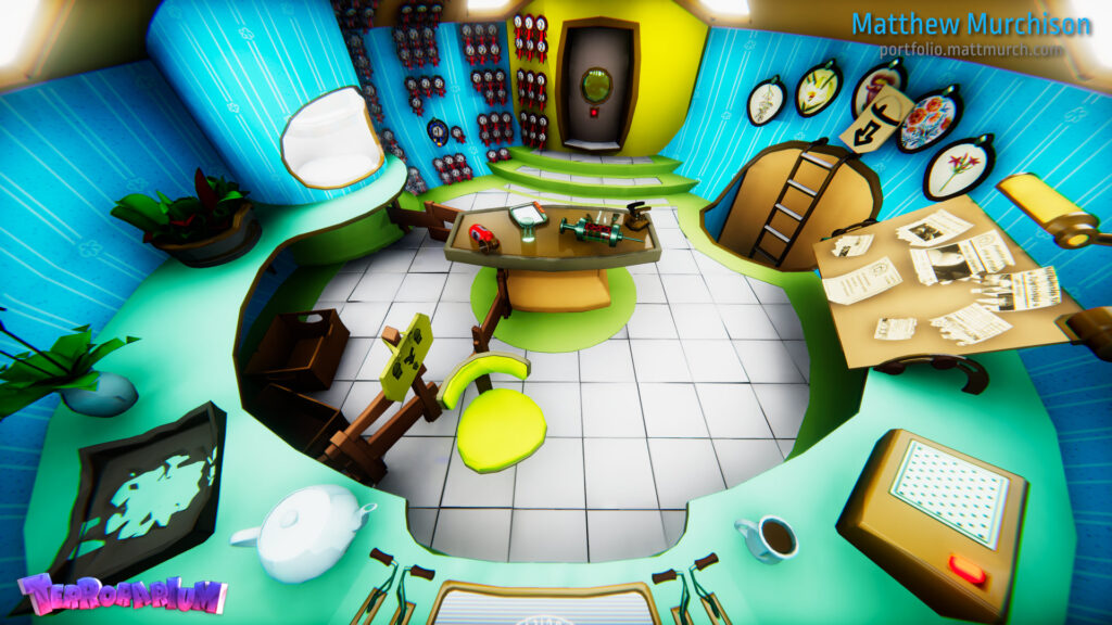 The bridge of the Gardener's ship. A warm, welcoming space where most of the Terrorarium story is told.
