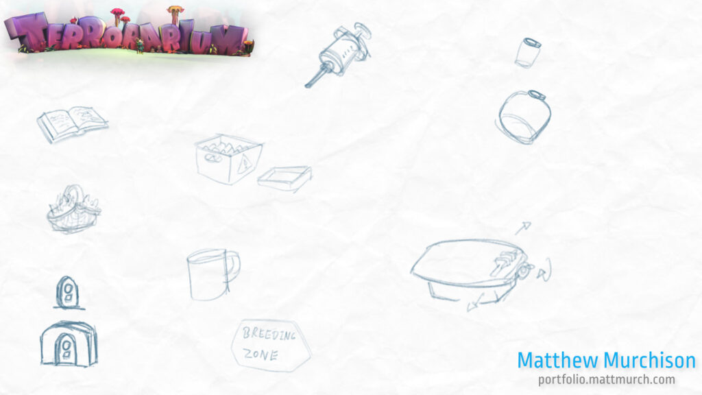 Sketches for the bridge props.