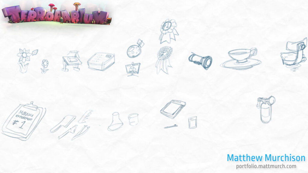 Sketches for the bridge props.