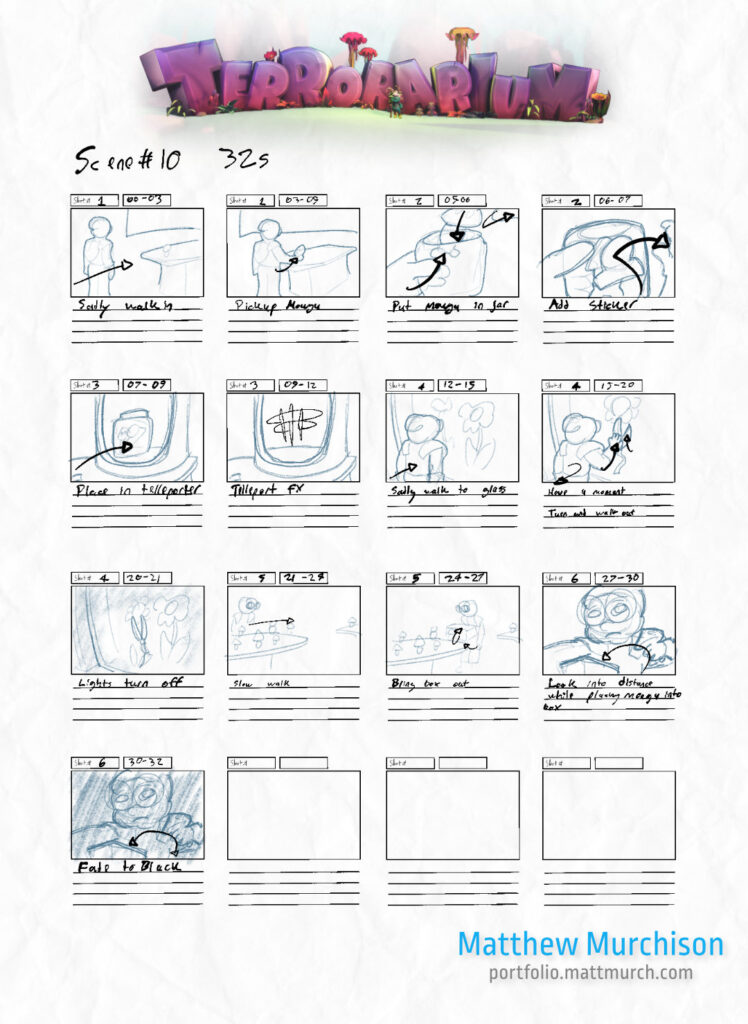 Terrorarium: Sample Storyboard