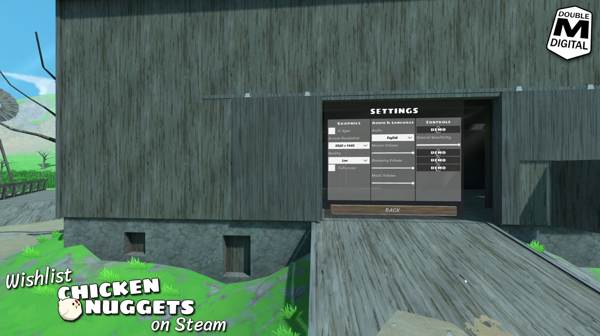 Screenshot from the Chickens Nuggets demo.